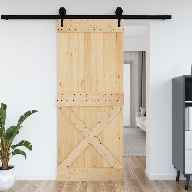 Vidaxl porte narvik 95x210 cm bois massif de pin 154446_0