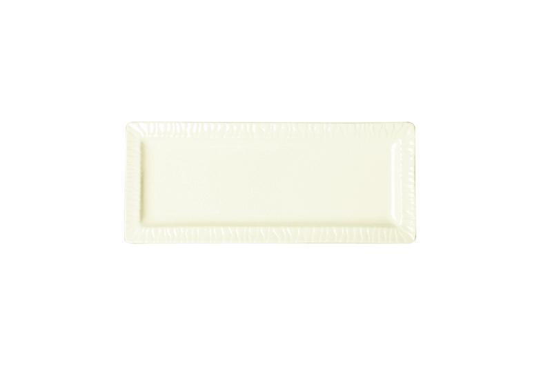 ASSIETTE PLATE RECTANGULAIRE IVOIRE PORCELAINE 29X12 CM PLAYA RAK