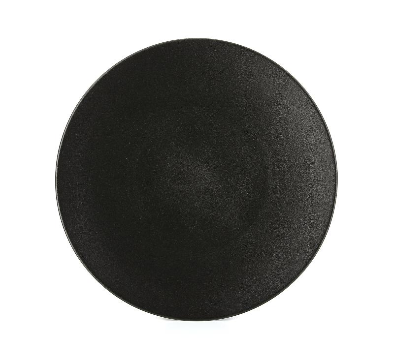 ASSIETTE COUPE PLATE ROND NOIR PORCELAINE Ø 31,5 CM REVOL