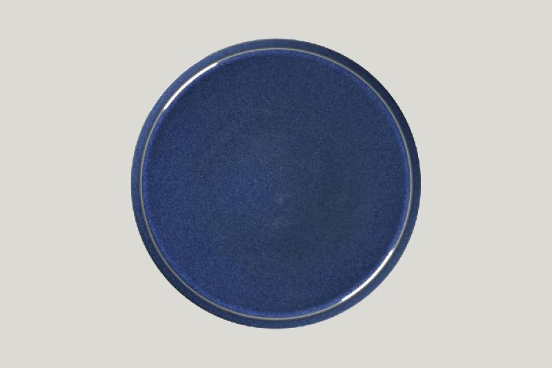 ASSIETTE COUPE PLATE ROND BLEU PORCELAINE Ø 32 CM RAKSTONE EASE