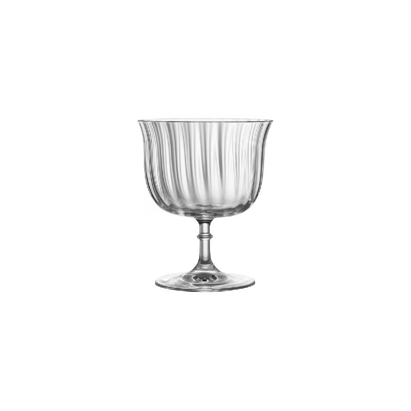 COUPE DESSERT TRANSPARENT VERRE CRISTALLIN Ø 9,1 CM RIMS FLUTED RAK