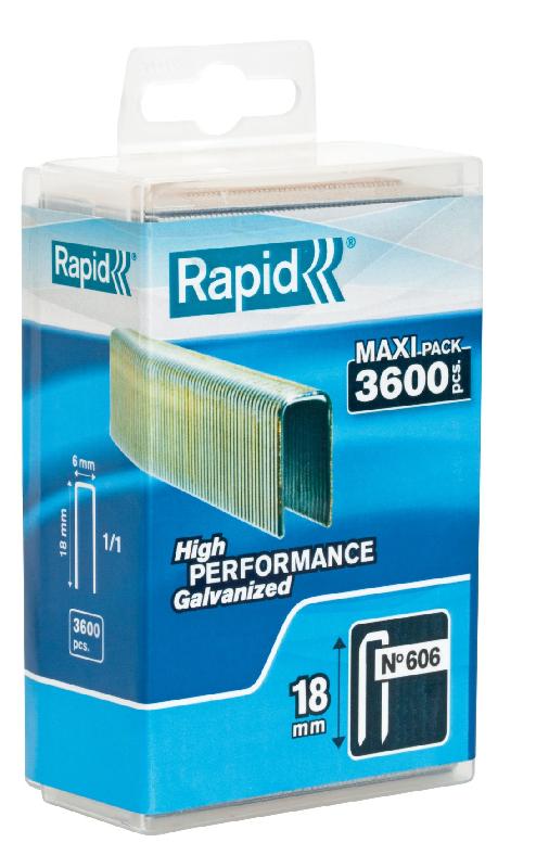 AGRAFES ÉTROITES N° 606/25MM BOÎTE DE 3600 - RAPID - 40303095