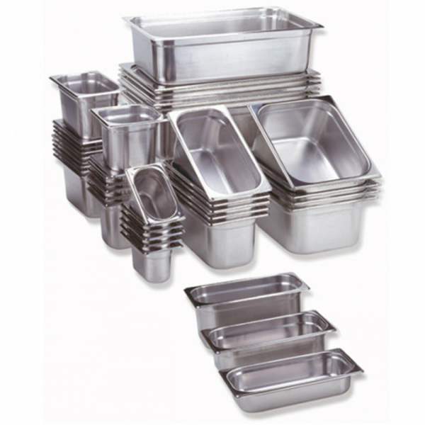 BAC GASTRONORME GN 1/2 EN INOX 32,5 X 26,5 X 15 CM - AZ BOUTIQUE - GASTRONORME