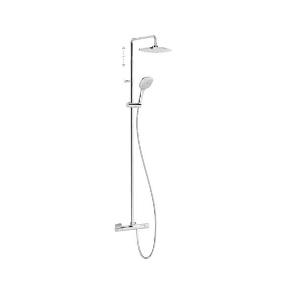 BAINDOUCHE THERMOSTATIQUE DOUCHE FIXE DE 242X242 MM CHROMÉ - TRES 21831202