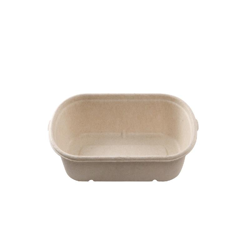 Betik Ecoline – 500 unités – Barquette ovale bagasse naturel – 21,5 x 13 x 7 cm, 850 ml - beige Bagasse 1010960_0