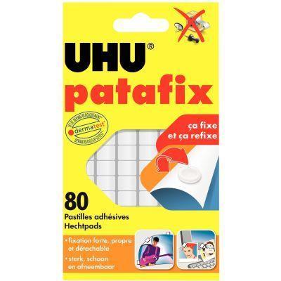 Blister de 80 pastilles adhésives PATAFIX blanches - Réutilisables et pratiques_0
