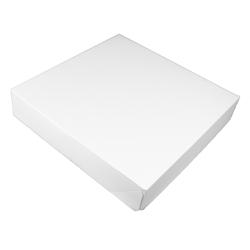 Boîte Gâteau Économique - Carton - 23 x 23 x 5 cm - par 50 - blanc en carton 3760394091721_0