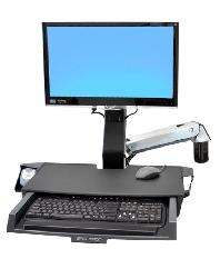 BRAS ERGONOMIQUE STYLEVIEW COMBO ASSIS-DEBOUT AVEC PLAN DE TRAVAIL - ERGOTRON - MANUTAN COLLECTIVITÉS