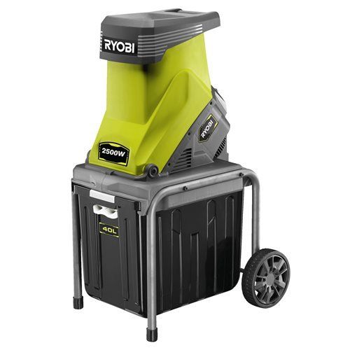 Broyeur de végétaux Ryobi - 2500 W - moteur puissant avec plateau porte-couteaux et bac de ramassage 40 L_0
