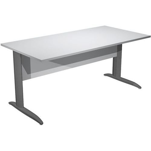 BUREAU AVEC PIEDS L MÉTAL FAST - 160 CM - GRIS ANTHRACITE