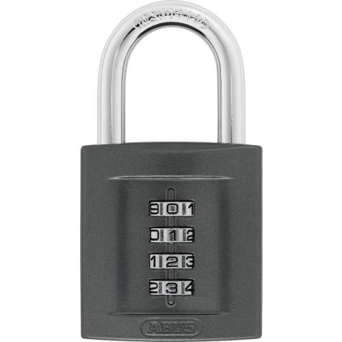 CADENAS À CODE - 4 MOLETTES - ANSE ACIER CÉMENTÉ - 158/50 ABUS