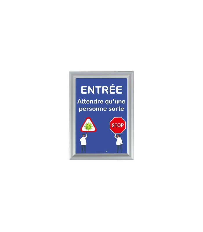 Cadre d'affichage aluminium avec affiche 