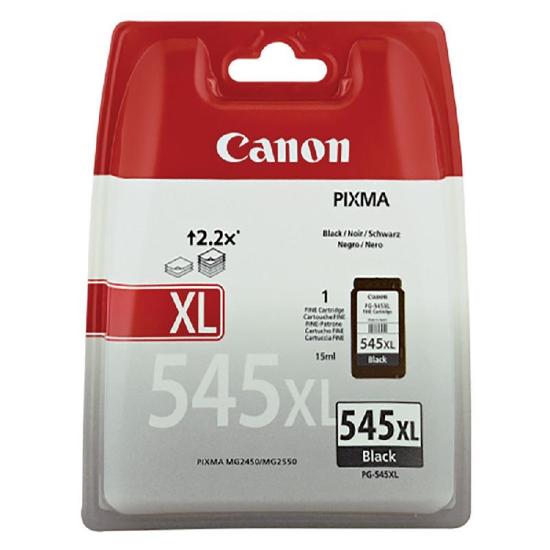 CARTOUCHE CANON PG 545 XL NOIR POUR IMPRIMANTES JET D'ENCRE