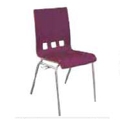 Chaise empilable - Coque bois stratifiée - 4 pieds Ø 20 mm - Accrochable T6 - Norme NF EN 1729_0