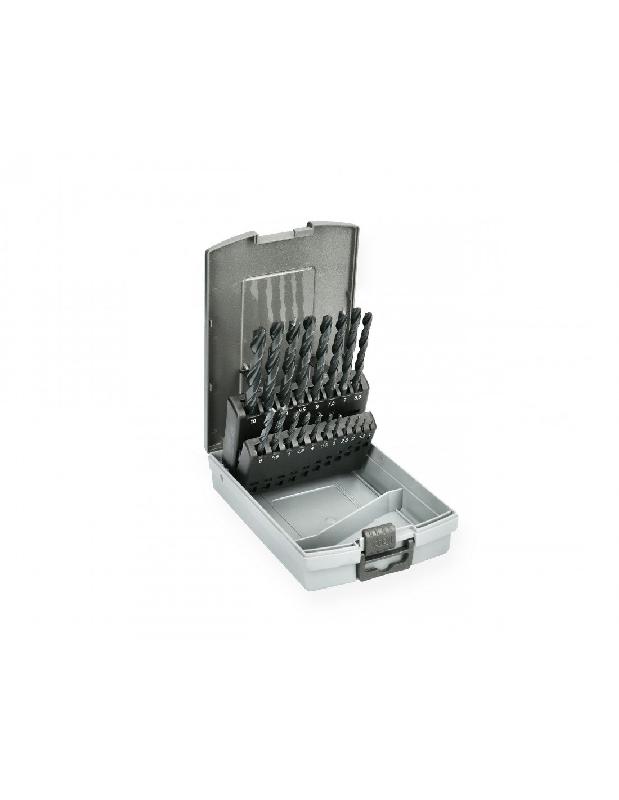 COFFRET DE 25 FORETS EN ACIER HSS LAMINÉS DE 1 À 13MM - HANGER - 155091