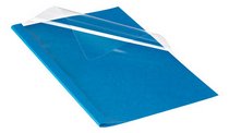 COUVERTURE DOS CARTONNÉ GRAIN CUIR BLEU - DOS 3 MM - LOT DE 100