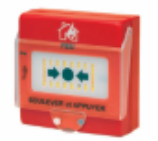 Déclencheur manuel d'alarme rouge - 12V - Adressable - Conforme EN 54 et NF S 61-936_0