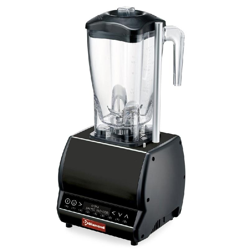 Diamond - Mixer professionnel, verre carré 2 Lit , variateur vitesse, programmable - réf. BARMIX/W-DB - gris AKS-BARMIX/W-DB_0