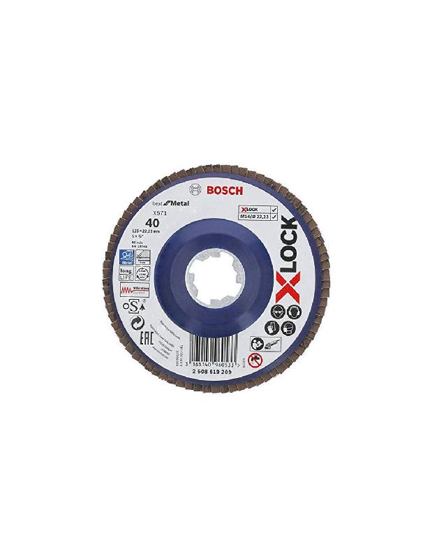 PLATEAU À LAMELLES X-LOCK X571 BEST FOR METAL G40 - BOSCH - 2608619209