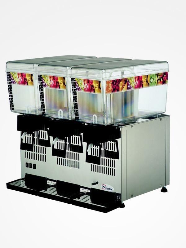 Distributeur de boissons réfrigérées 3x12 litres - Santos 34-3 - Fabrication française, agitateur à palette et compresseur haute pression_0