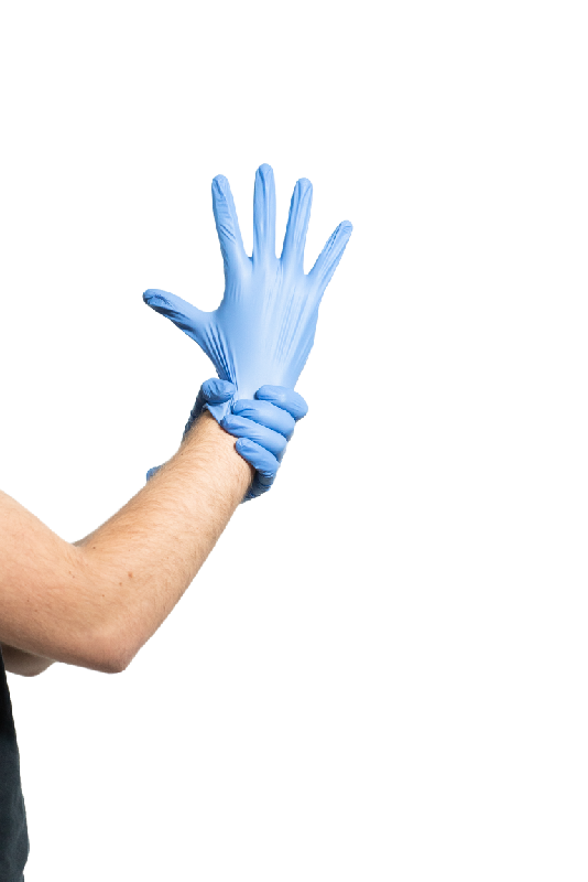ECOLOGIQUE : 100 gants d'examens biodégradables à usage unique CE en nitrile bleu non poudré - GNNPBL-IM03/VRBIO_0