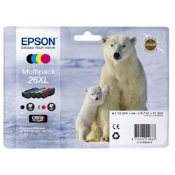 EPSON Multipack T2636 XL - Ours Polaire - Noir, Cyan, Jaune, Magenta (C13T26364010) Epson - 3666373875996_0