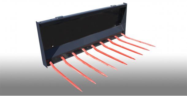 FFC Fourche à fumier - Fourchons courbés coniques de 1.5'' - Largeurs de 5 à 8 pieds_0