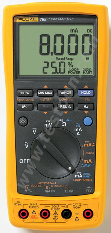 CALIBRATEUR DE BOUCLES, 0-20MA, 4-20MA ET MULTIMÈTRE NUMÉRIQUE 1000V/1A AC/DC - FLU789
