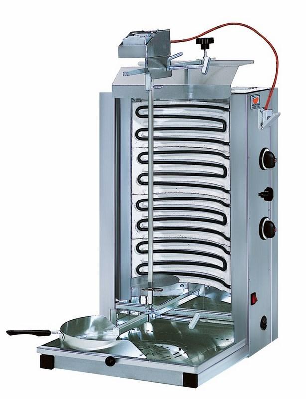 Grill à kebab électrique - 2 zones de chauffage, moteur supérieur, 35 kg - Virtus ECO4/N_0