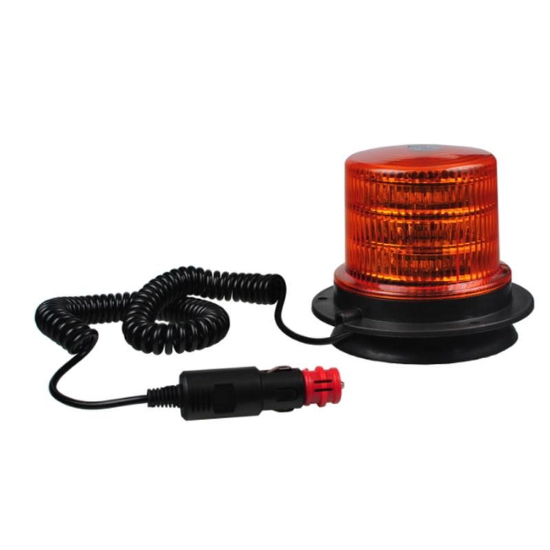 Gyrophare LED 12V-24V DC IP56 Orange - Fixation magnétique ou vissage - M-Tech_0