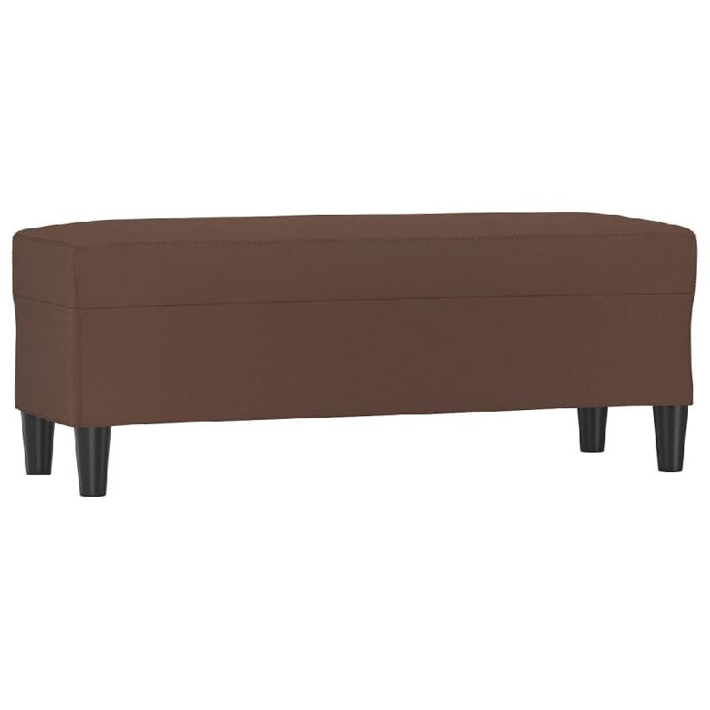 Helloshop26 - Banc banquette 100 x 35 x 41 cm similicuir marron 02_0010471 - marron polyester 3000576847761_0