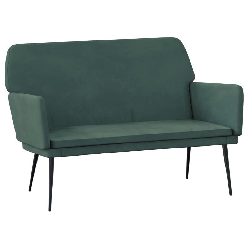 Helloshop26 - Banc banquette 108 x 79 x 79 cm velours vert foncé 02_0010568 - vert métal 3000581682722_0