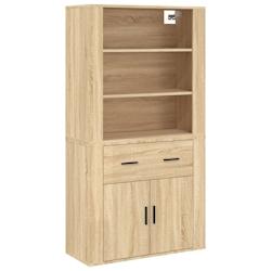 Helloshop26 - Buffet bahut commode armoire meuble de rangement organisateur cuisine salle de séjour salon haut sonoma bois 02_0034217 - 3000211645240_0