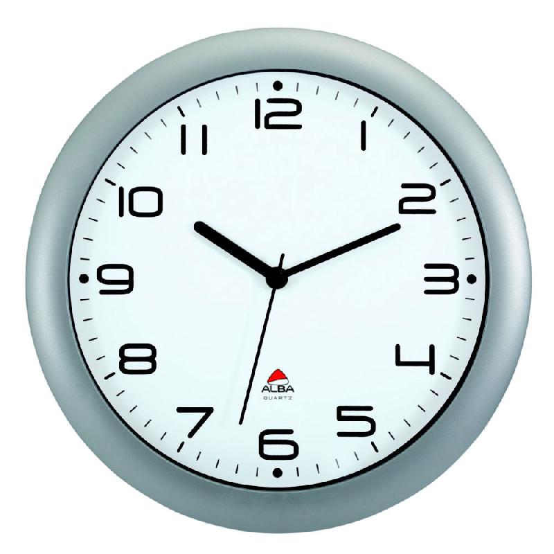 HORLOGE MURALE ALBA HORNEW A QUARTZ - DIAMETRE 30 CM - GRIS