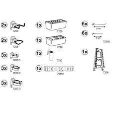 KUPPER - KIT COMPLET DE 30 CROCHETS, POTS, BACS ET SUPPORTS D'OUTILS