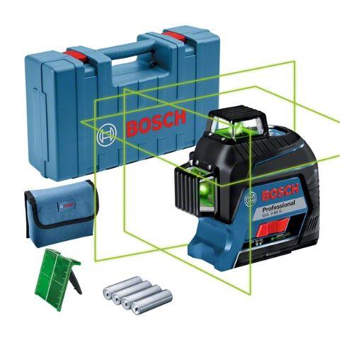 Laser lignes GLL 3-80 G Professional - Vert - Bosch - 360° - Précision ± 0,3 mm/m - 120 m avec cellule - 0601063Y00 - 840869_0