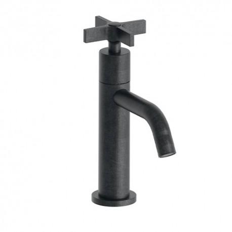 LAVE MAINS CROSS ROAD EAU FROIDE CHROME NOIR BROSSE ROBINETTERIE CROSS ROAD - CRISTINA ONDYNA CR23075