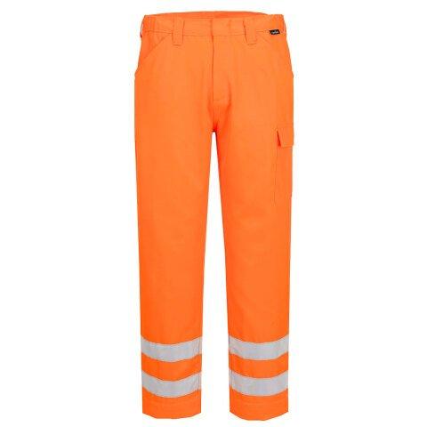 LOT DE 2 - PORTWEST EST46 ES1 ESSENTIAL PANTALON COMBAT HAUTE VISIBILITÉ ORANGE - TAILLE 41 - STANDARD