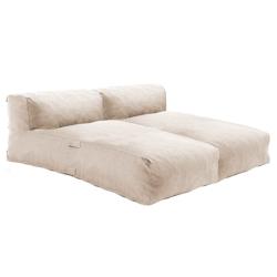 Oviala Business Salon de jardin modulable avec 2 méridiennes beige - beige polyester 114380_0