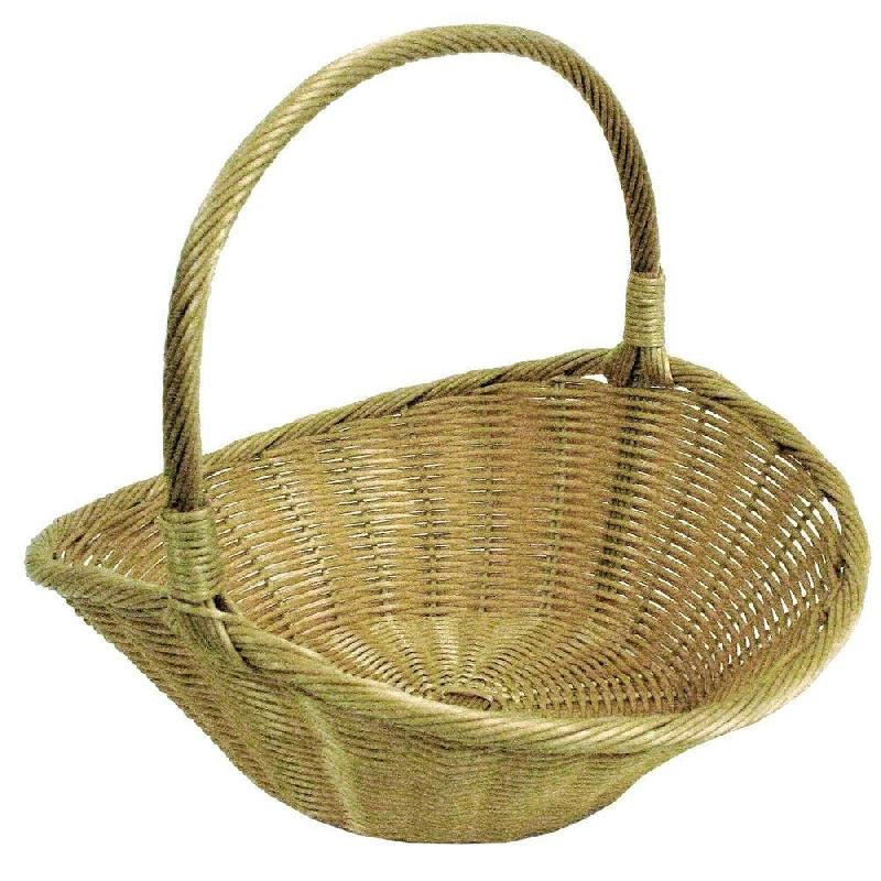 Panier fruits polypropylène effet osier - papaye 39x34,5x34cm_0