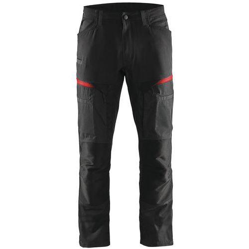 PANTALON DE TRAVAIL SERVICES STRETCH NOIR/ROUGE TAILLE 40L - BLAKLADER