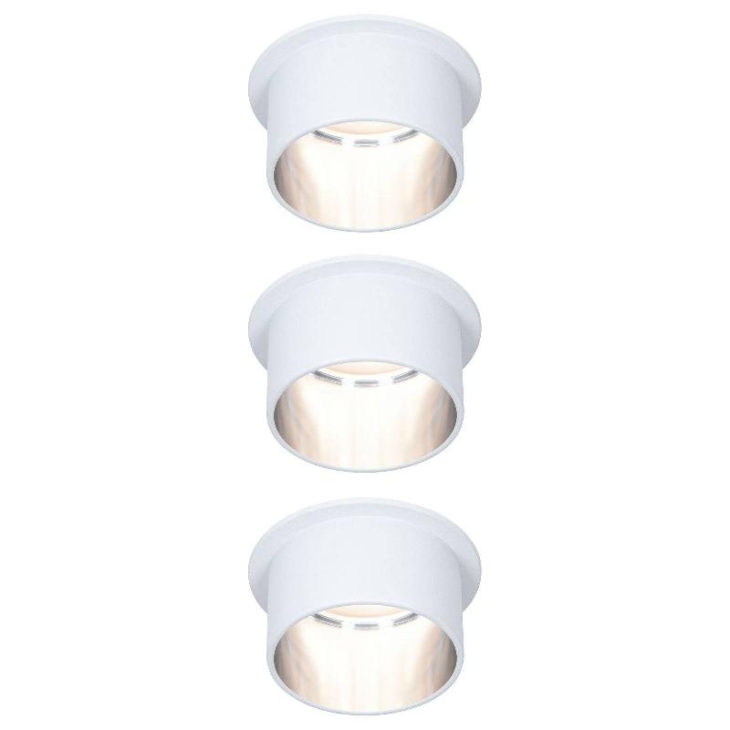 PAULMANN GIL LED ENCASTRABLE BLANC MAT/FER, PAR 3