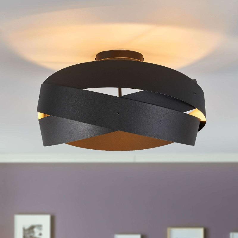 DOMILUCE PLAFONNIER TORNADO NOIR