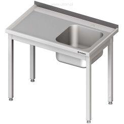Plonge 1 bac sans étagère basse - 600x600x850 mm à monter - Réf. 954406060_0