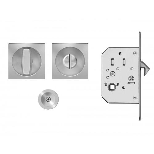 POIGNÉES CUVETTES POUR PORTE À GALANDAGE - CARRÉES - SÉRIE EPDQ 3 -INOX SATINÉ KARCHER DESIGN