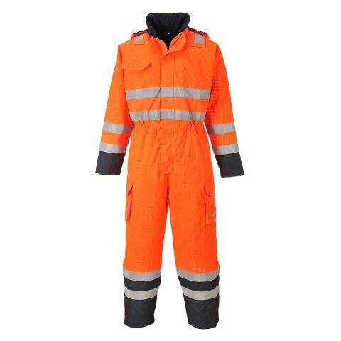 PORTWEST S775 COMBINAISON DE PLUIE HI-VIS BIZFLAME ORANGE/MARINE - TAILLE XXL - STANDARD