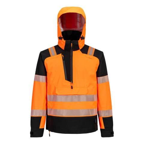 PORTWEST T161 VESTE DE PLUIE HVÉ PW3 À ENFILER (3 COUCHES) ORANGE/NOIR - TAILLE XXXL
