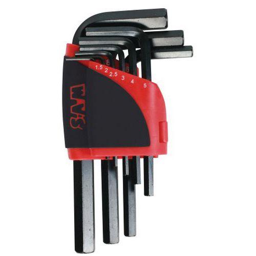 RATELIER 9 CLES MALES COURTES 6 PANS 15 À 10MM - SAM