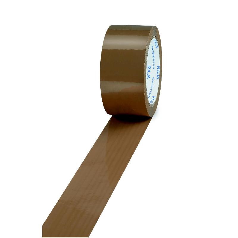 RUBAN ADHESIF D'EMBALLAGE STANDARD RAJA - EN POLYPROPYLENE 28 MICRONS 48 MM X 66 M - HAVANE  - LOT DE 36