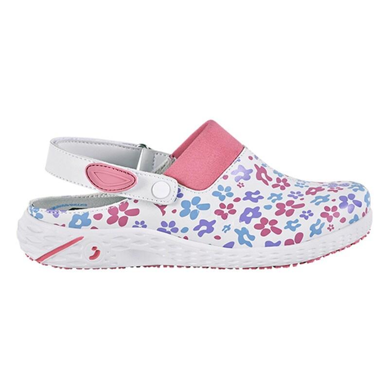 Safety Jogger - Sabots médicaux pour femmes confortables végan DANY avec fleurs OB ESD A SRC E #ffffff Taille 39 - 39 matière synthétique 54009503_0